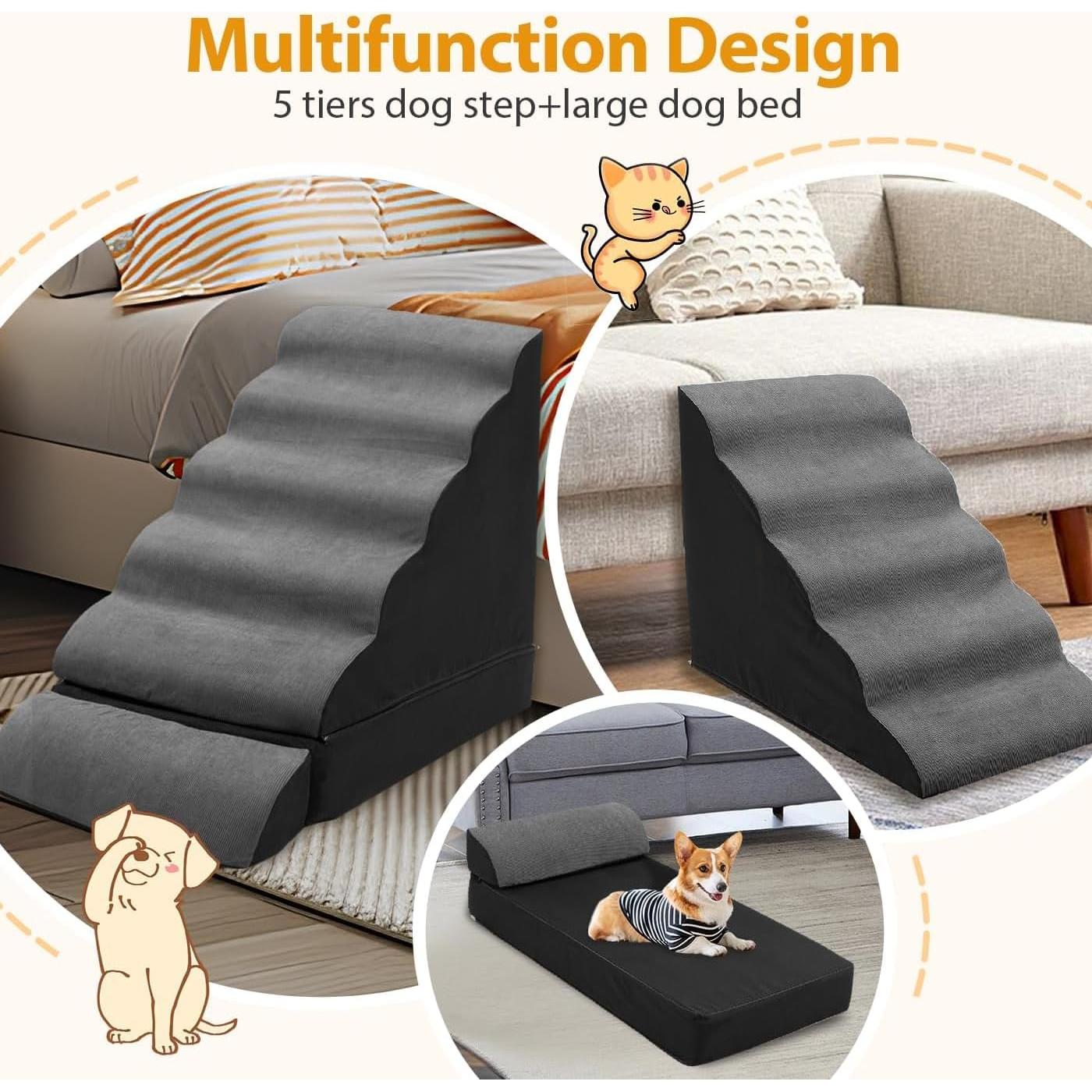 Escaleras para Perros A.FATI 6 Pasos Antideslizantes 76.2 cm