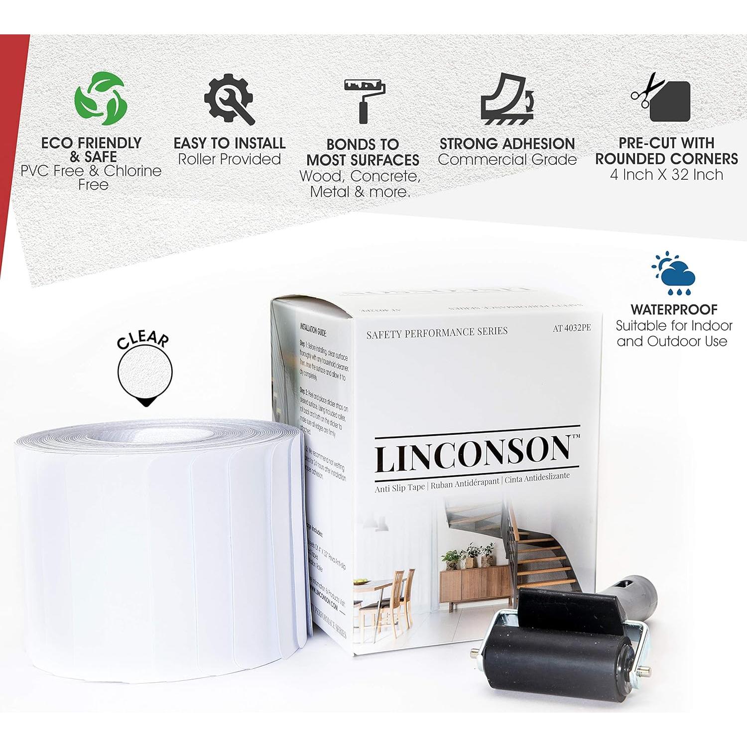 Cinta Antideslizante Linconson 10.16x81.28 cm - Paquete de 15