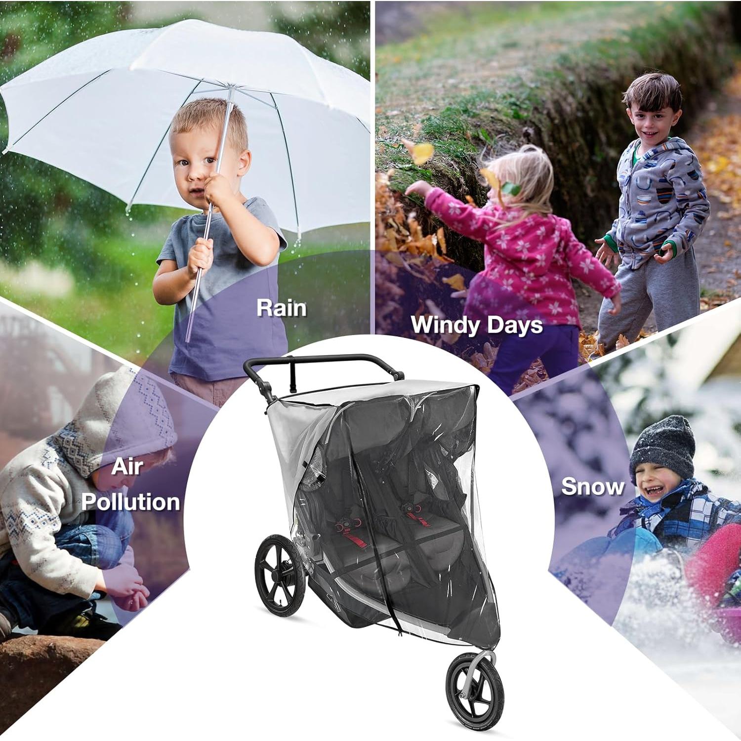 Cubierta de Lluvia para Cochecito BOB Gear Duallie Impermeable