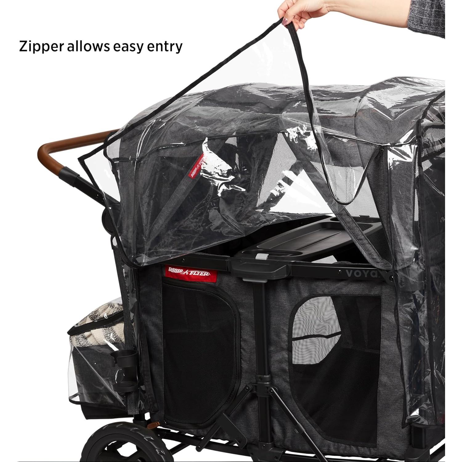 Cubierta de Lluvia para Carro de Bebé Radio Flyer Voya 4 Asientos