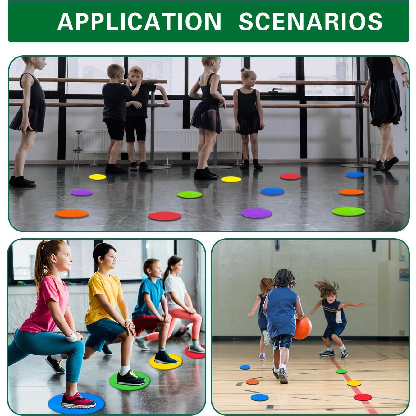 Marcadores de Piso de Goma LZKIB 23 cm Antideslizantes 15 Piezas