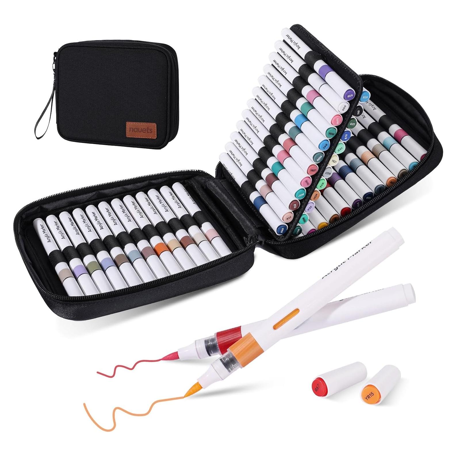 Marcadores Acrílicos Nauets 48 Colores Punta Fina 2-3mm