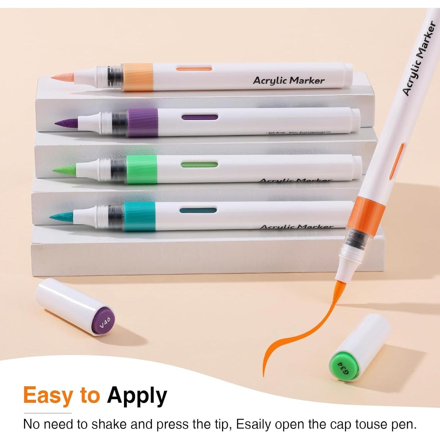 Marcadores Acrílicos Nauets 48 Colores Punta Fina 2-3mm