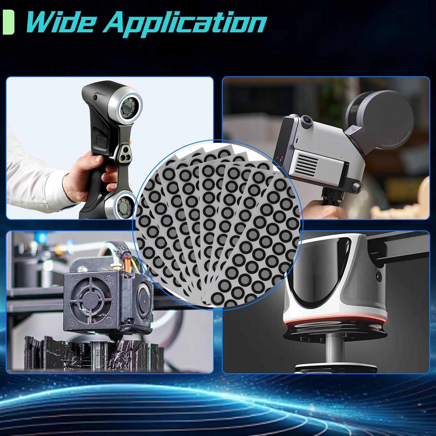 612 Pcs Marcadores de Escaneo 3D Mtuiewo - Alta Reflectividad