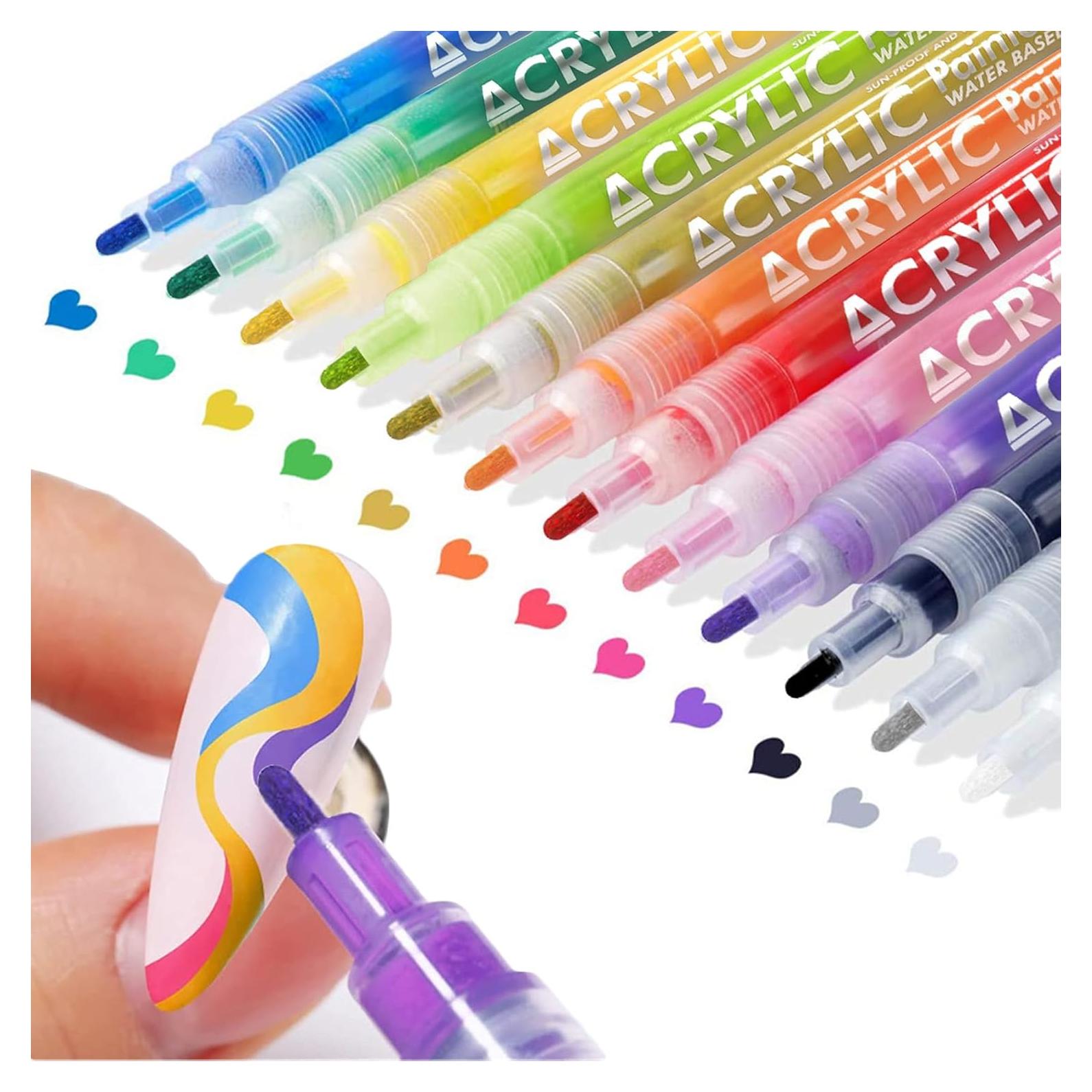 Juego de 12 Lápices de Arte para Uñas IONSGAKO Secado Rápido