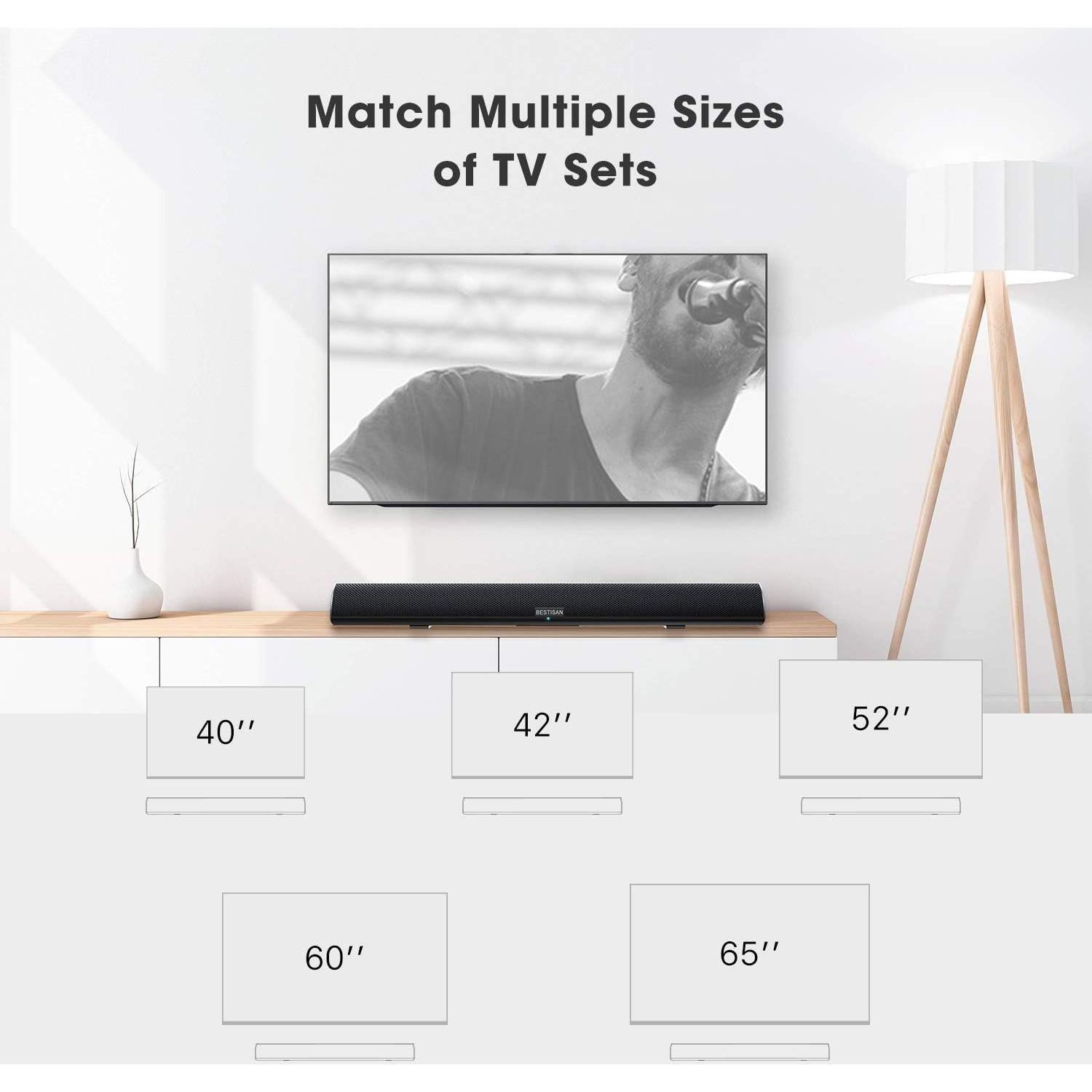 Barra de Sonido Bestisan S6520 100W Bluetooth 5.0 101.6cm