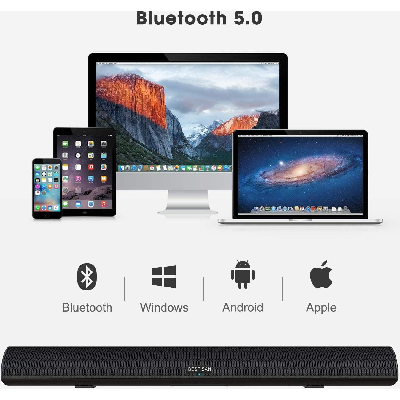 Barra de Sonido Bestisan S6520 100W Bluetooth 5.0 101.6cm