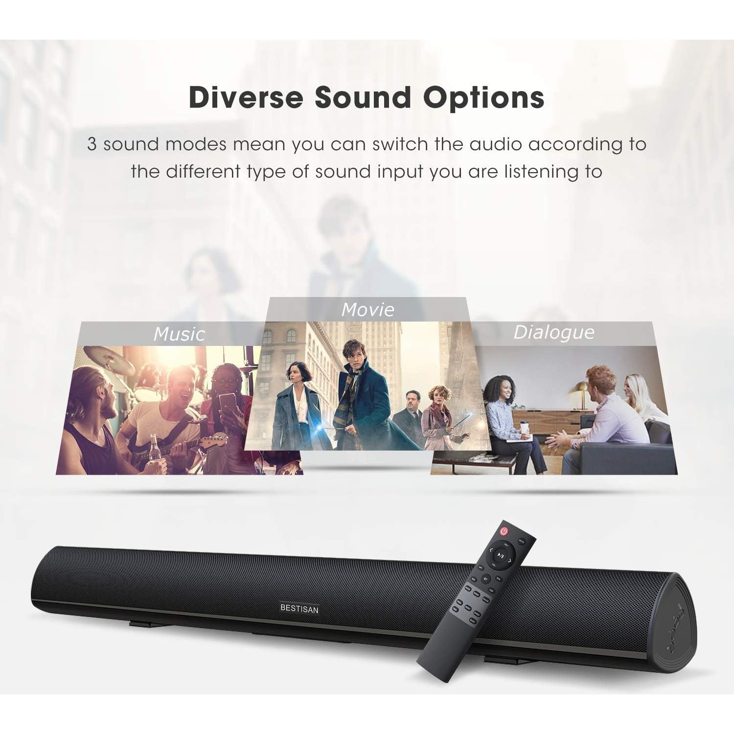 Barra de Sonido Bestisan S6520 100W Bluetooth 5.0 101.6cm