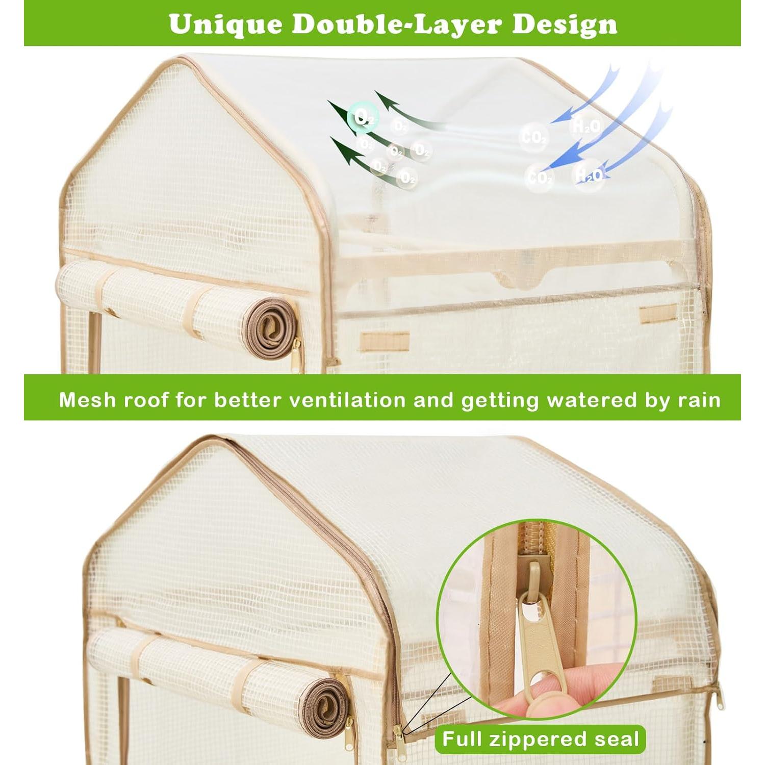 Mini Invernadero Purlyu 4 Niveles 76.2x50.8x157.5 cm