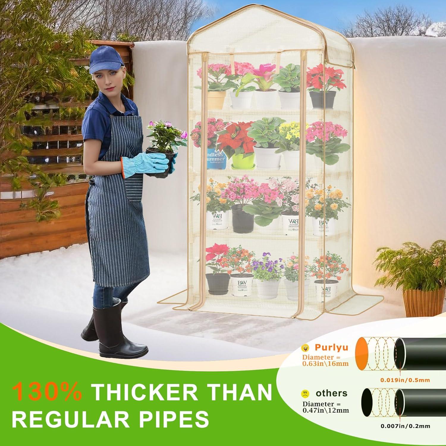 Mini Invernadero Purlyu 4 Niveles 76.2x50.8x157.5 cm