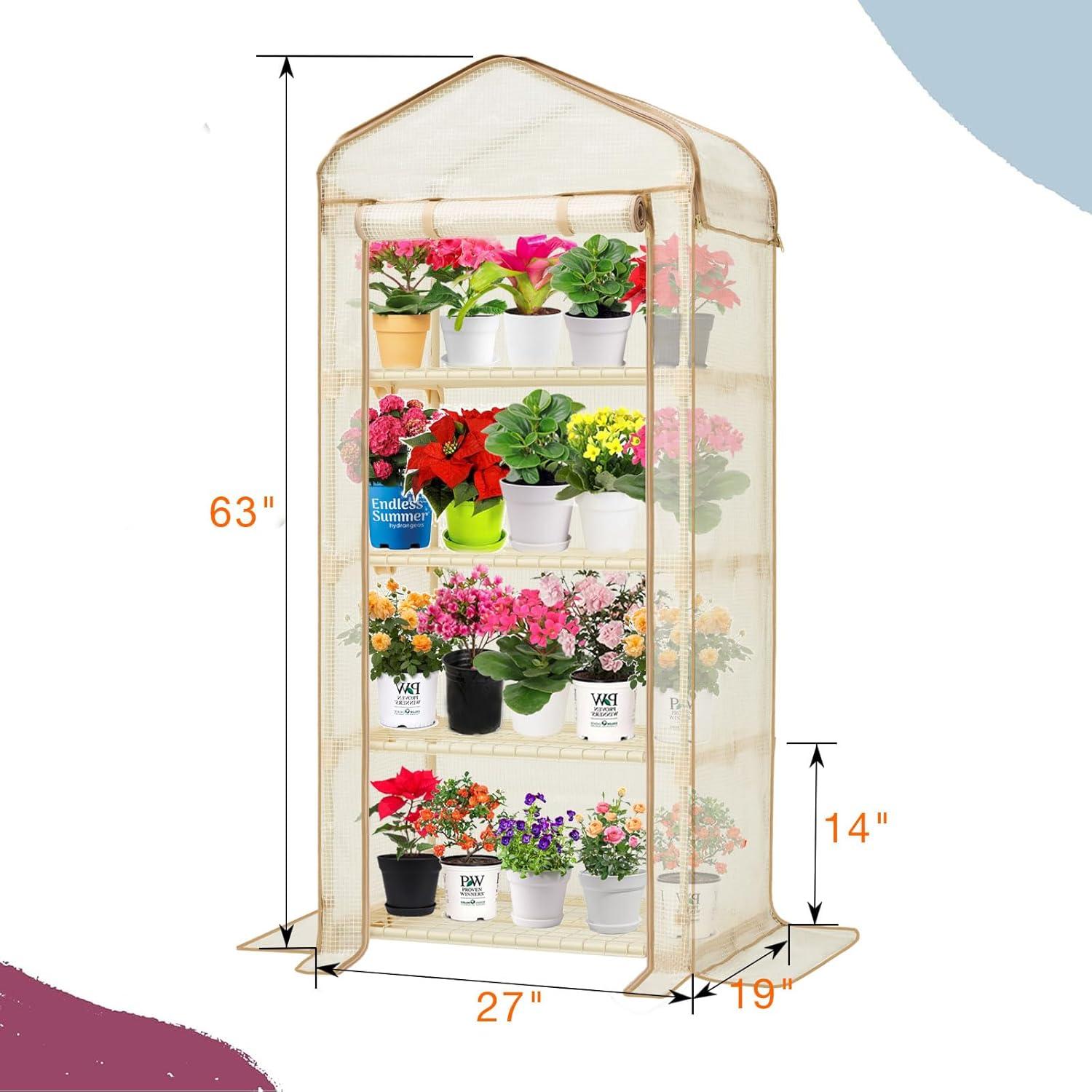 Mini Invernadero Purlyu 4 Niveles 76.2x50.8x157.5 cm