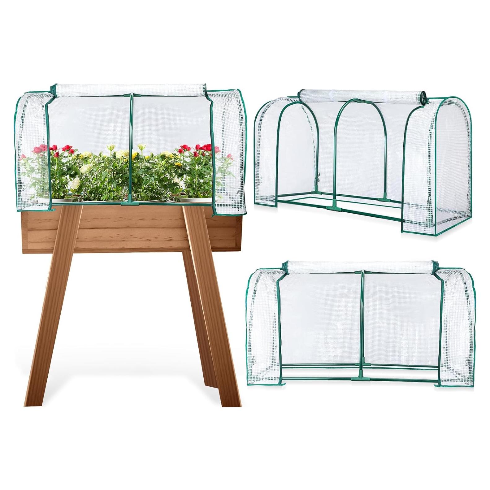 Cubierta de Invernadero Portátil GlikCeil 2 Pcs 120x53x61 cm