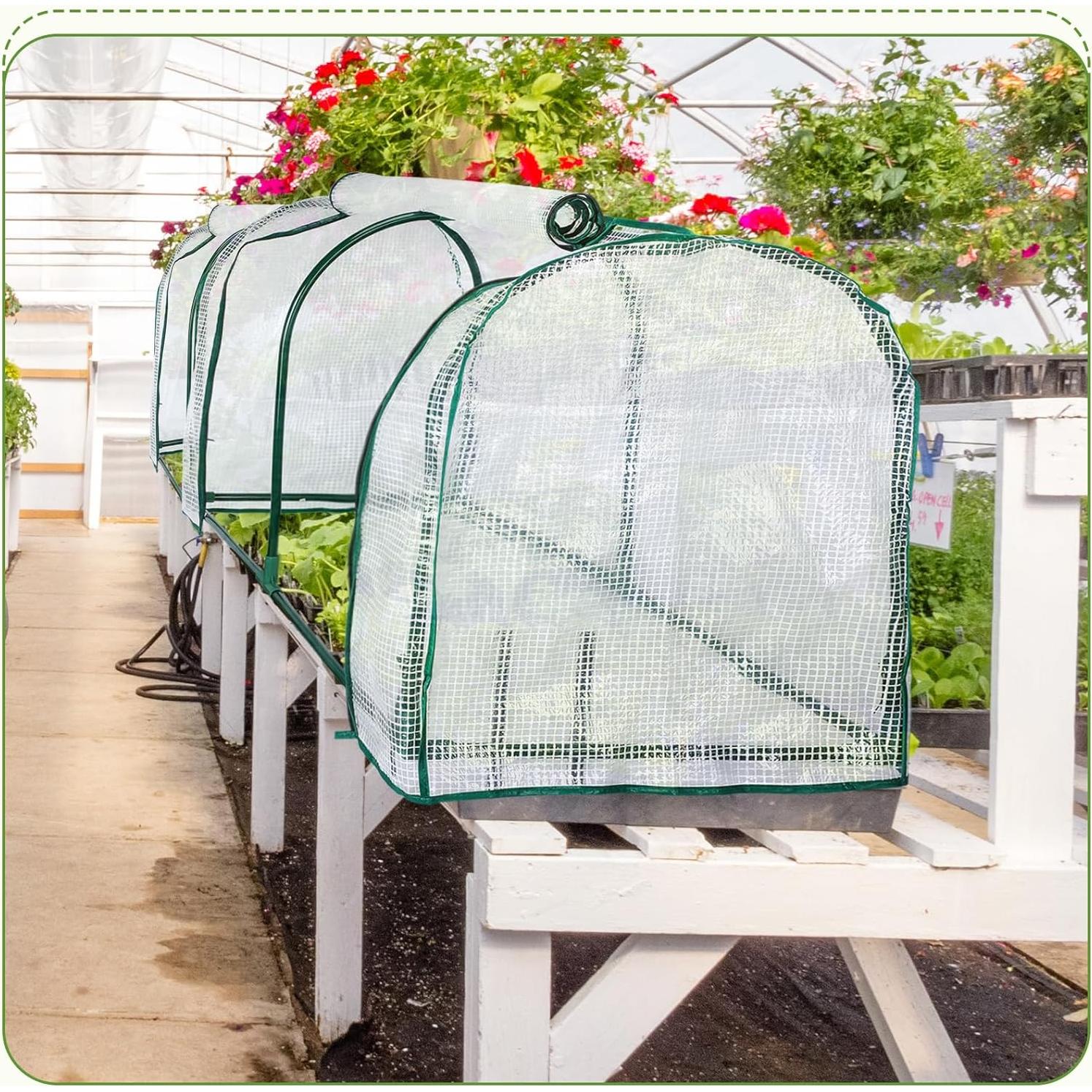 Cubierta de Invernadero Portátil GlikCeil 2 Pcs 120x53x61 cm