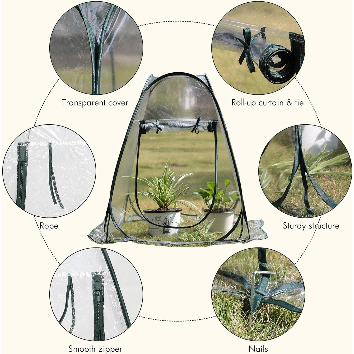 Invernadero Pop-up Gardzen 68.5x68.5x78.7 cm para Plantas