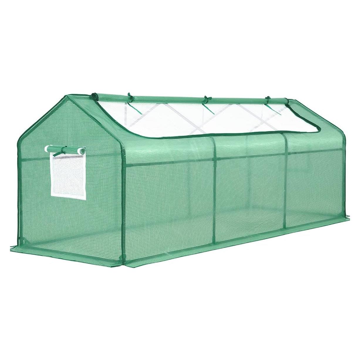 Invernadero Mini Portátil Quictent 241x91x91cm Verde Impermeable
