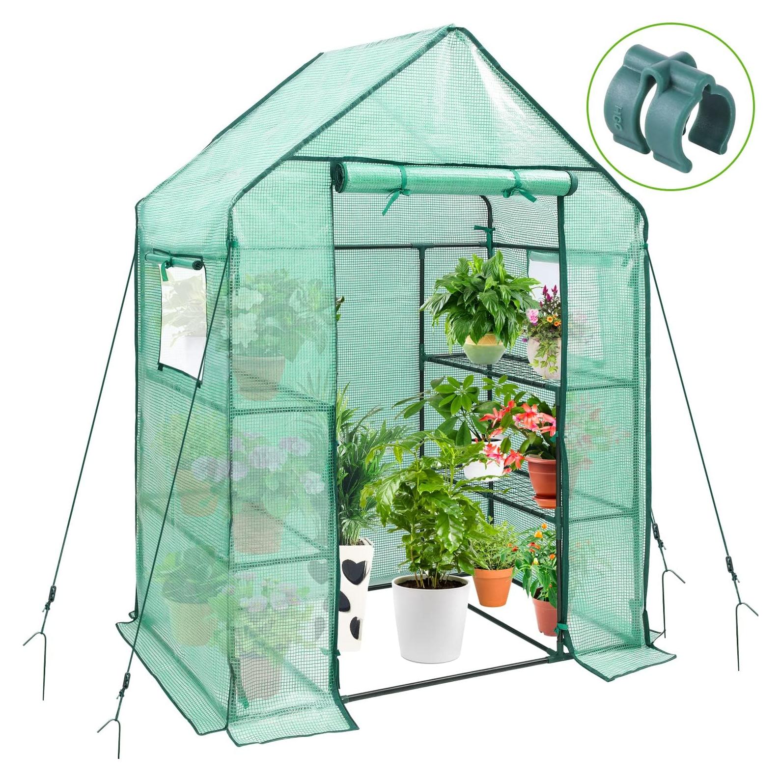 Invernadero Ohuhu 3 Niveles 4 Estantes PE 1.47x0.77x1.95 m