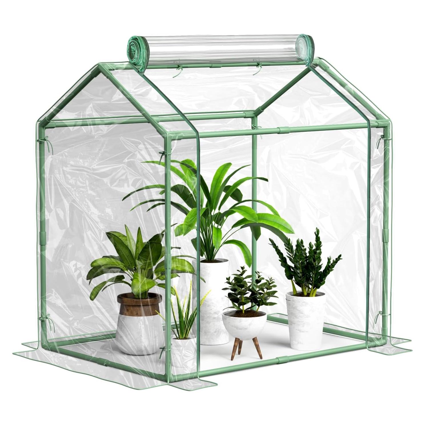 Mini Invernadero Portátil Awvlvwa 85x59x82.5 cm PVC Transparente