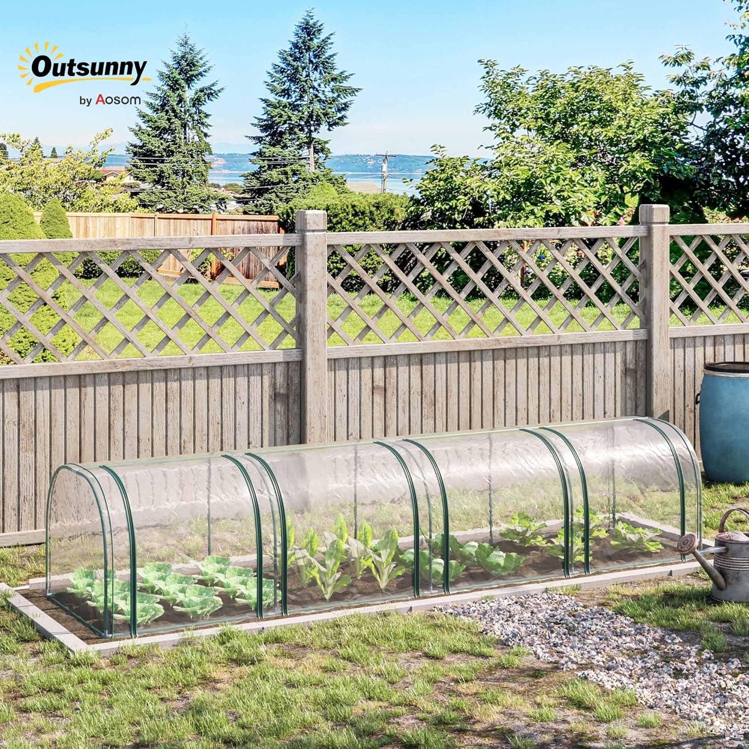 Invernadero Mini Aosom 3.96x0.91x0.76m PVC 4 Puertas