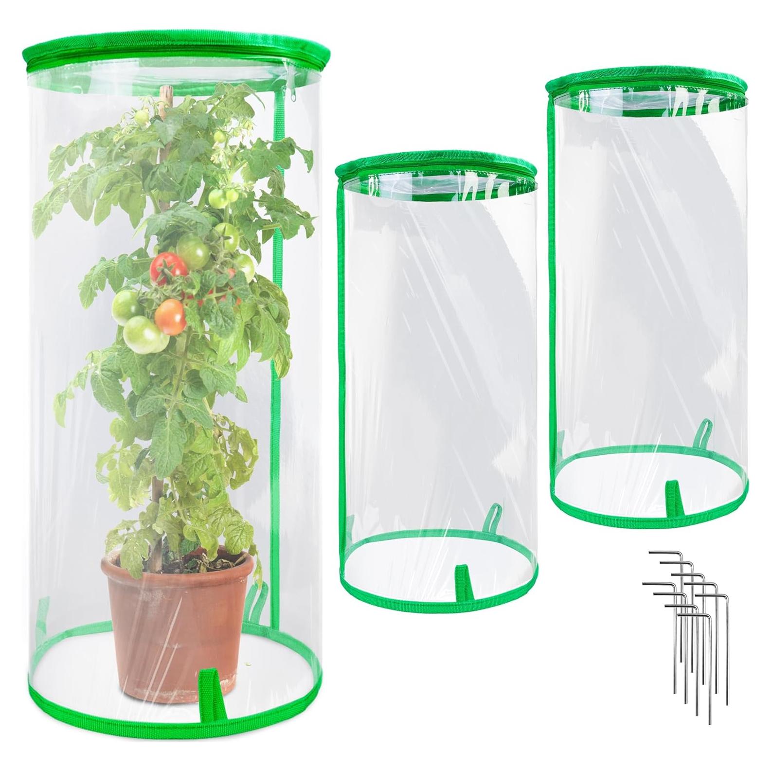 Invernadero Mini Portátil U0U 50x25.9 cm PVC Verde 3 Pcs