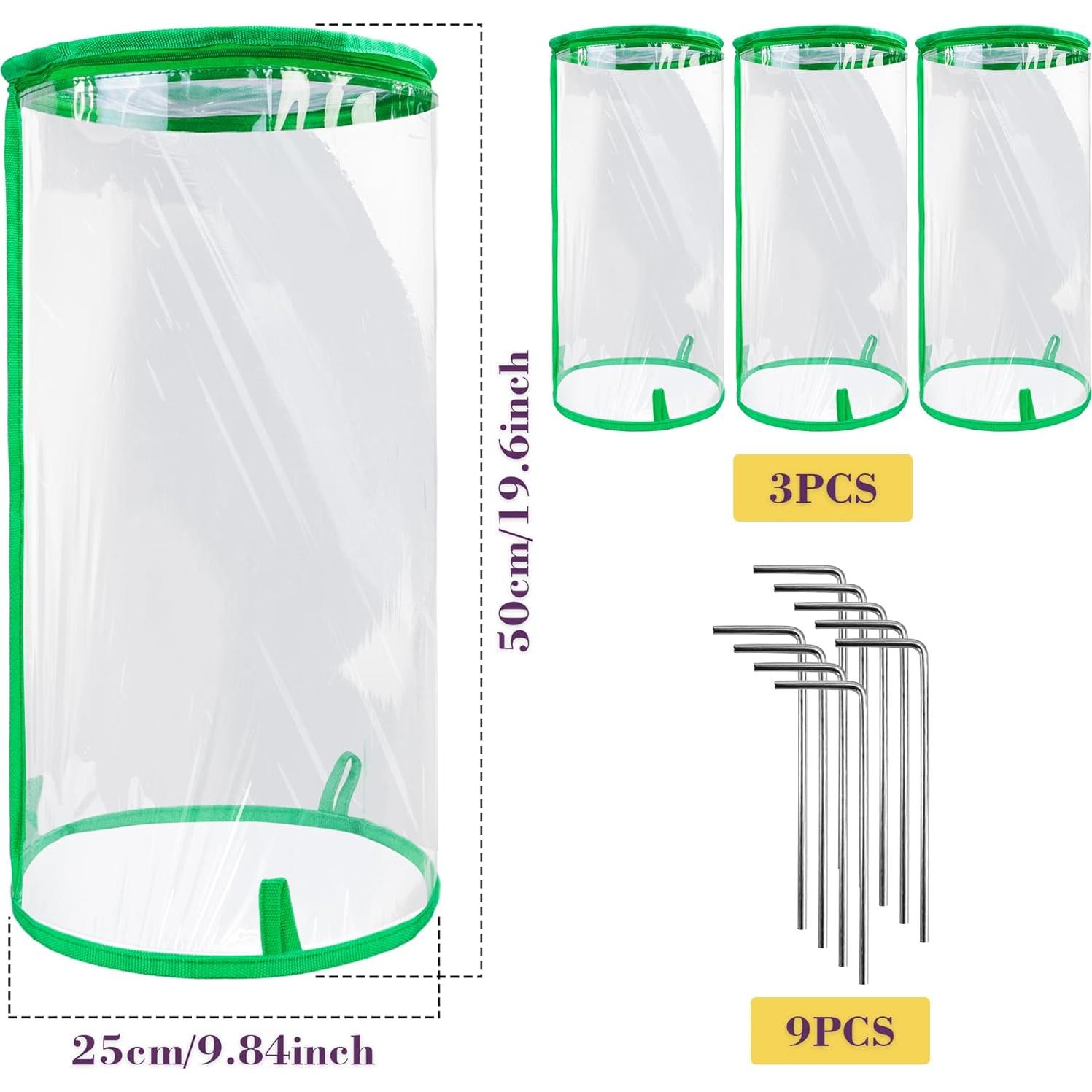 Invernadero Mini Portátil U0U 50x25.9 cm PVC Verde 3 Pcs
