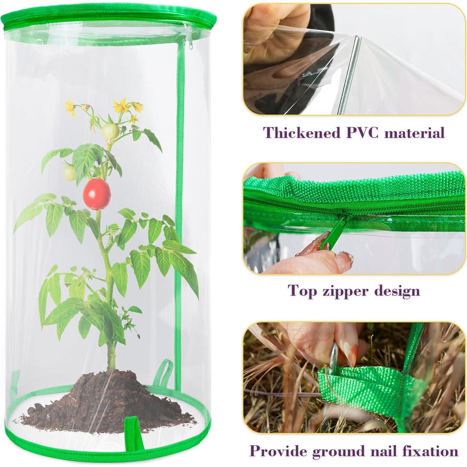 Invernadero Mini Portátil U0U 50x25.9 cm PVC Verde 3 Pcs