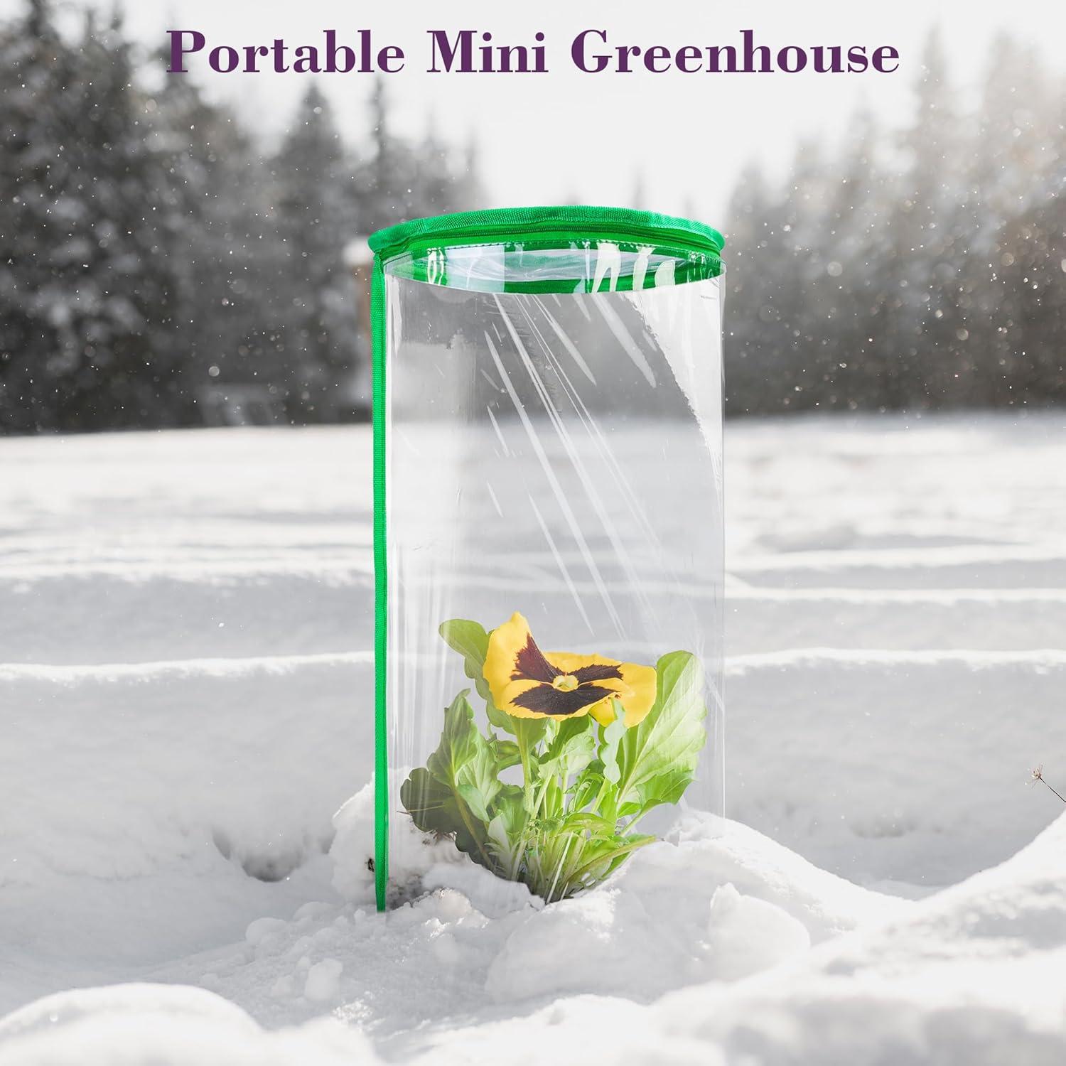 Invernadero Mini Portátil U0U 50x25.9 cm PVC Verde 3 Pcs