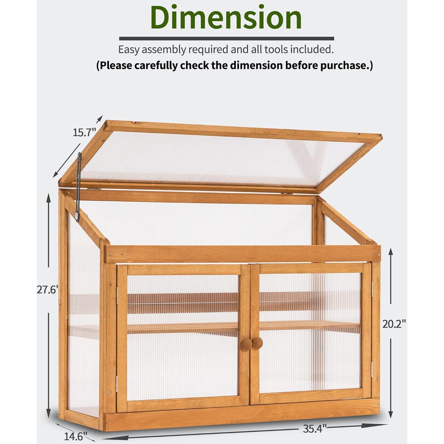 Invernadero Elevado de Madera Newacmellc 6057-0160 Naranja