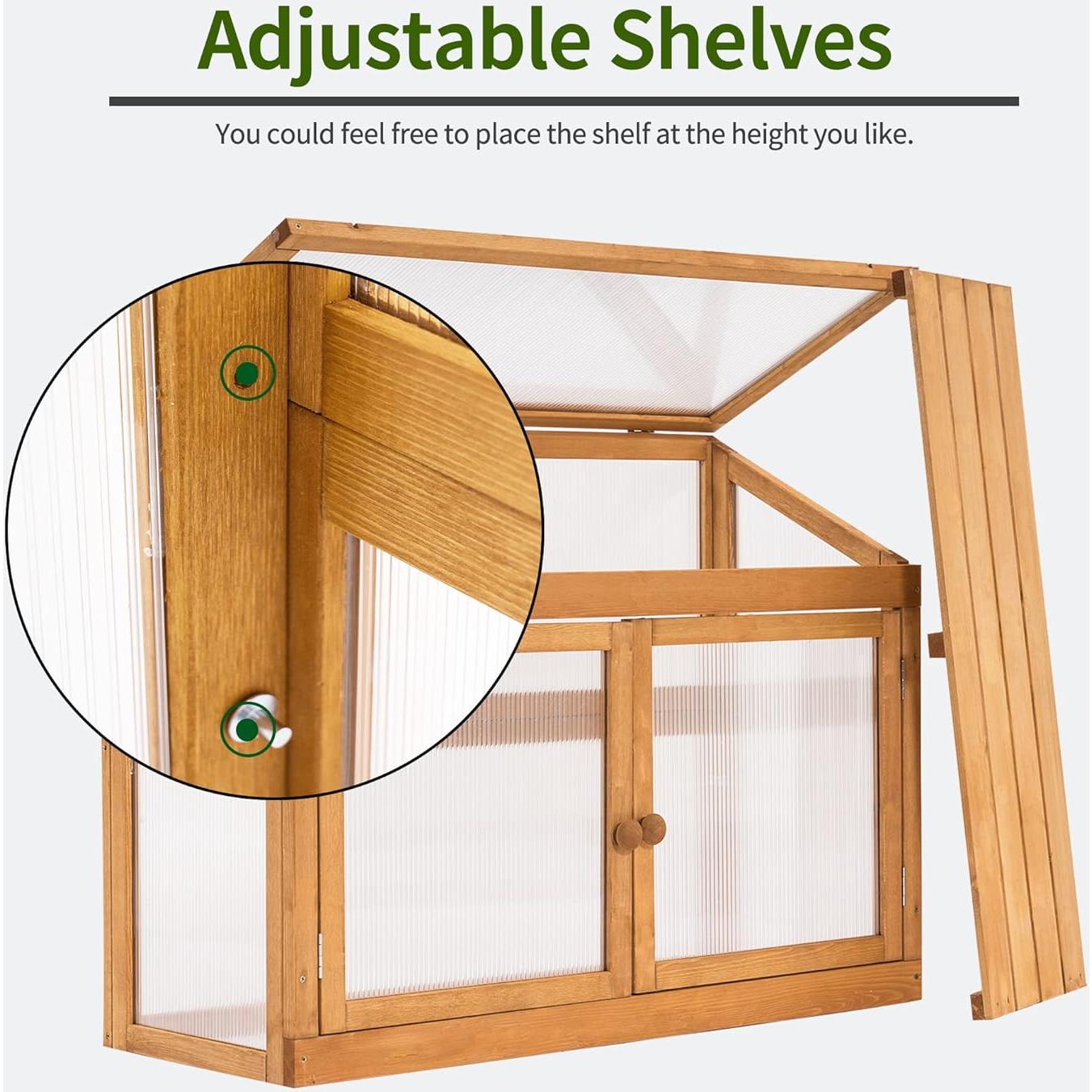 Invernadero Elevado de Madera Newacmellc 6057-0160 Naranja