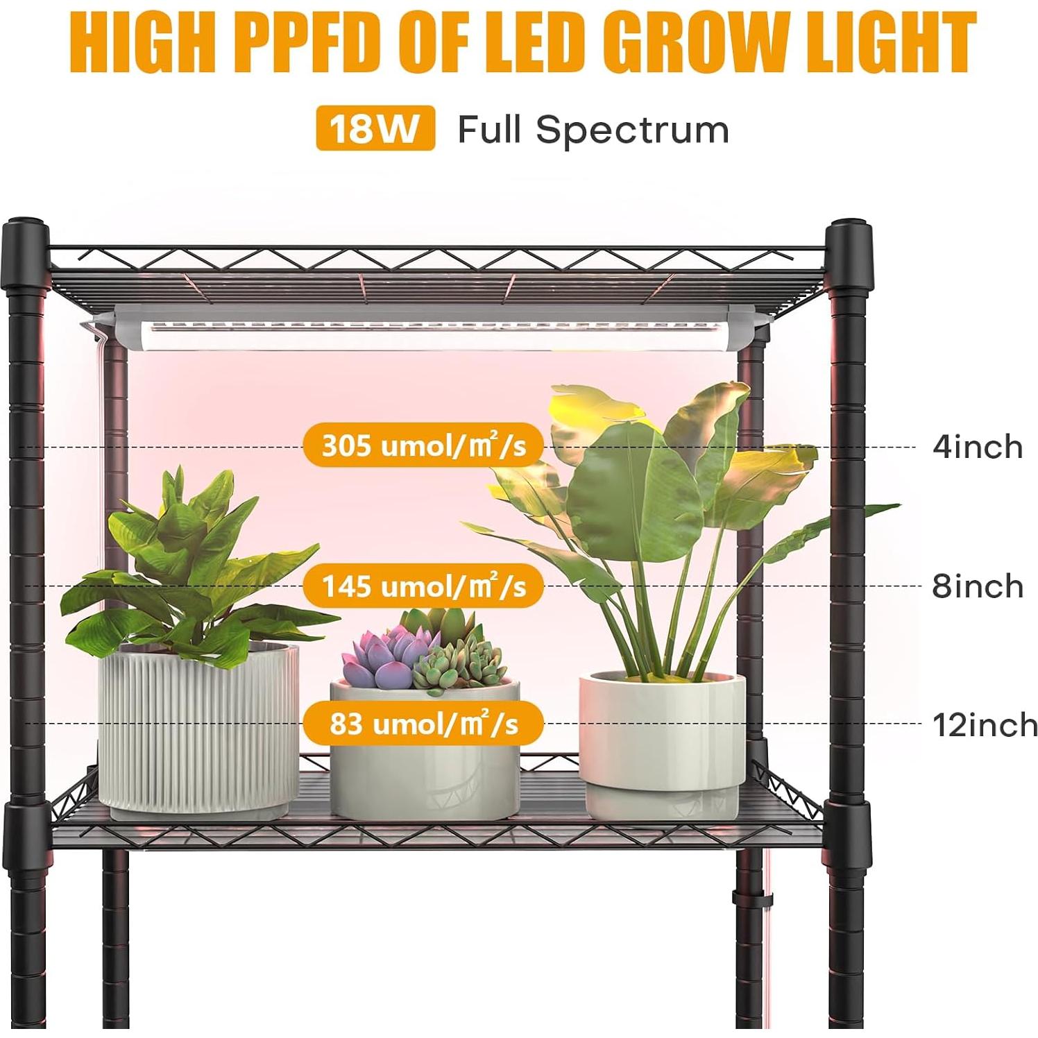Invernadero Interior Sagrynfp 5 Niveles con Luces 72W