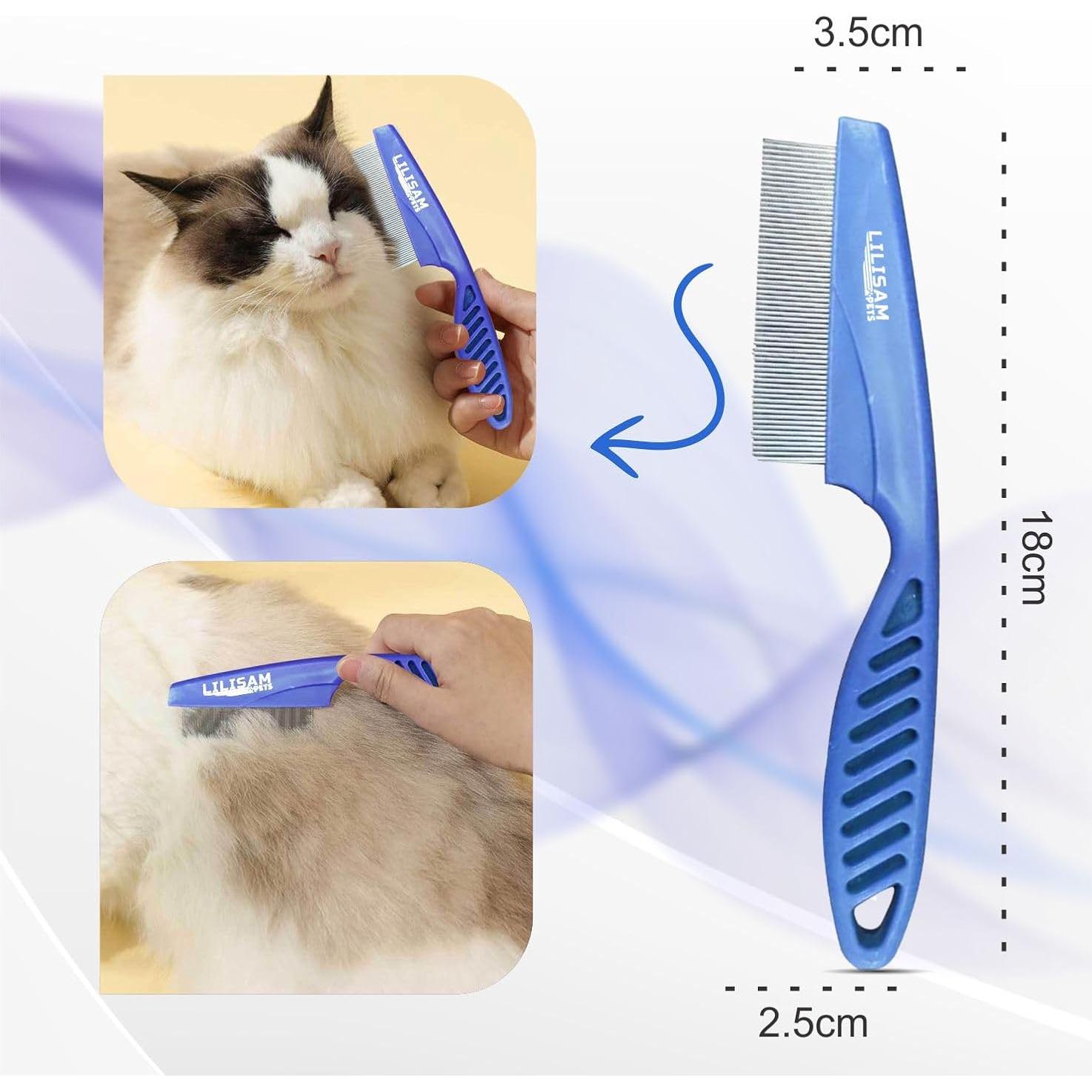 Cepillo Autolimpiante LILISAM para Perros y Gatos - Azul