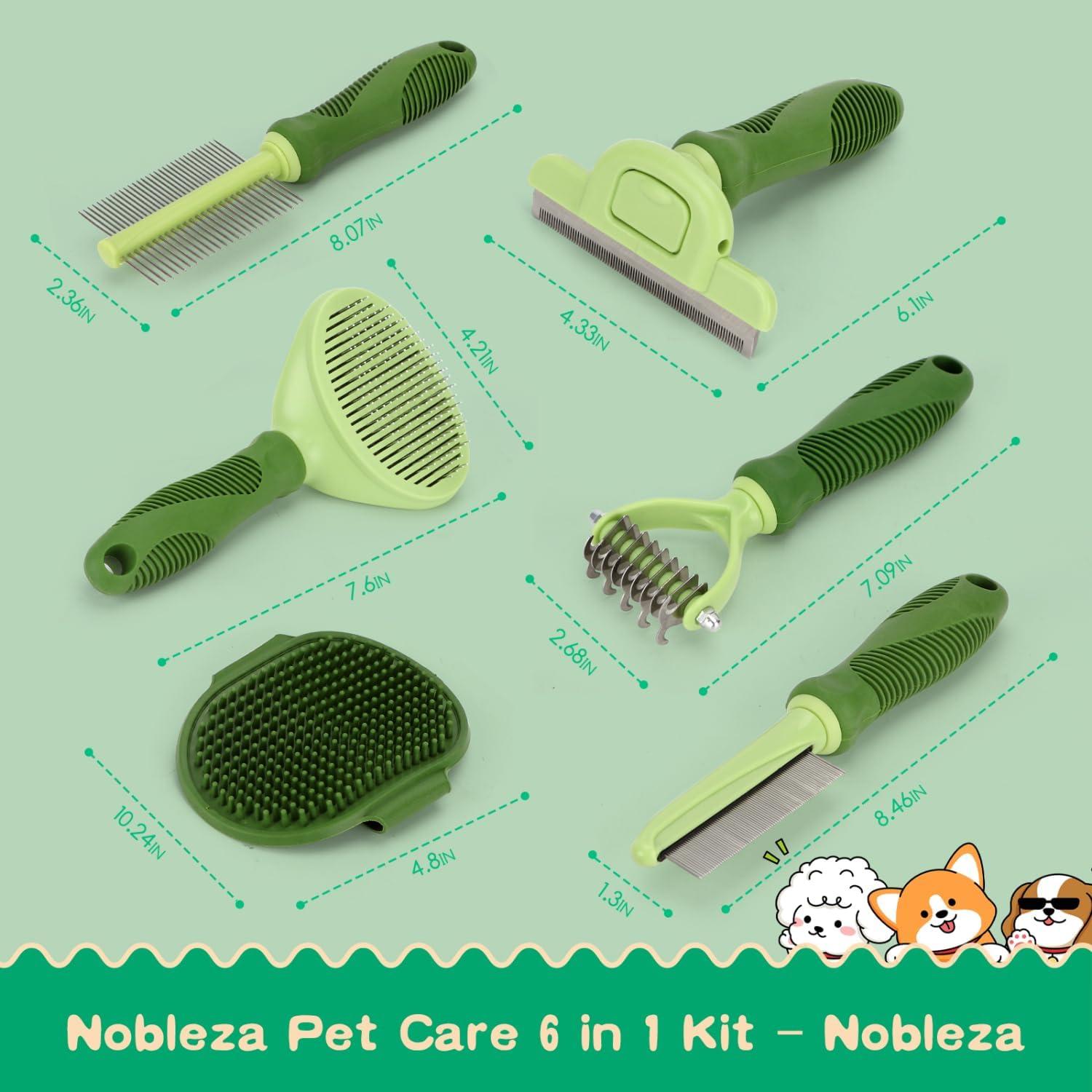 Kit de Aseo para Perros y Gatos Nobleza 6 Piezas Verde
