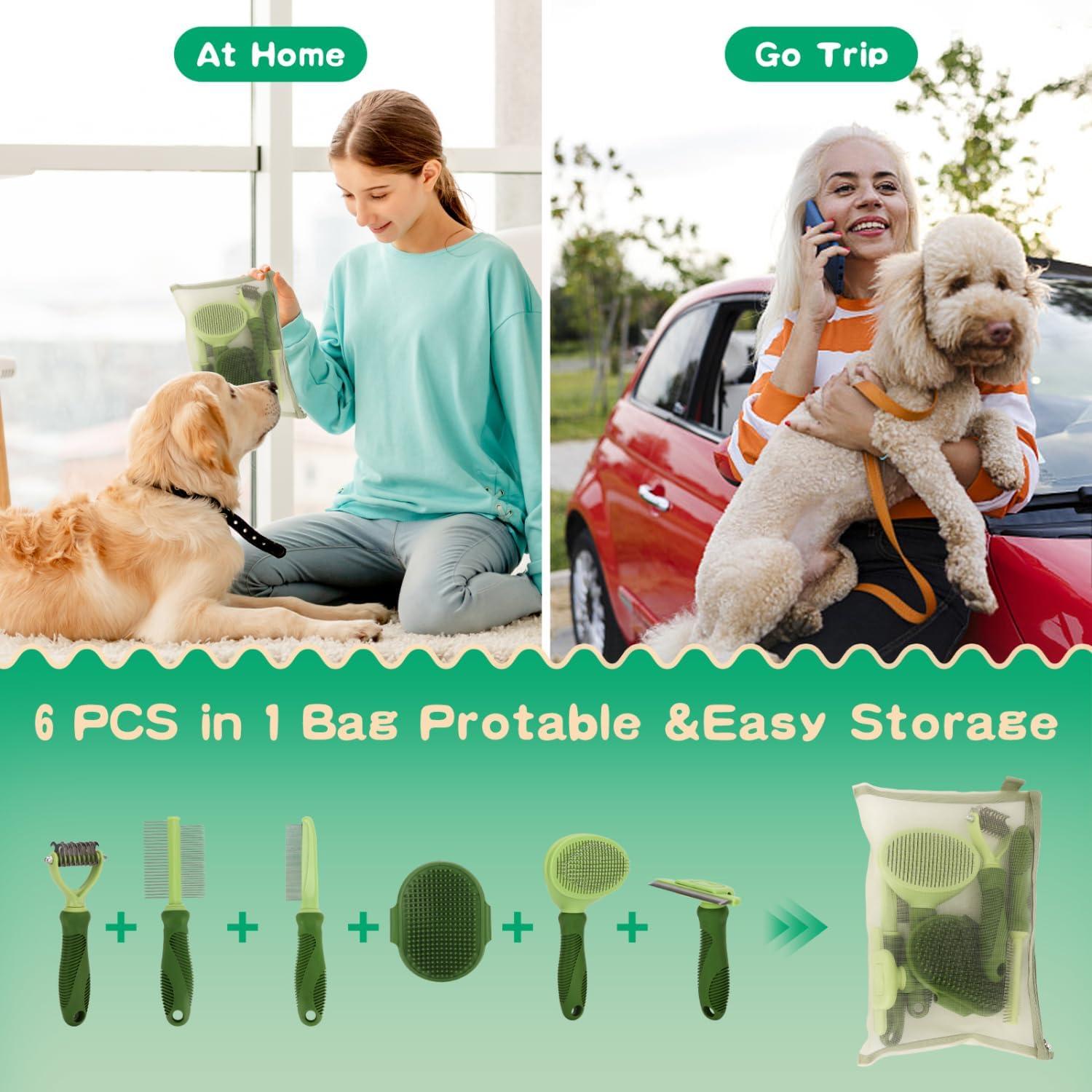 Kit de Aseo para Perros y Gatos Nobleza 6 Piezas Verde