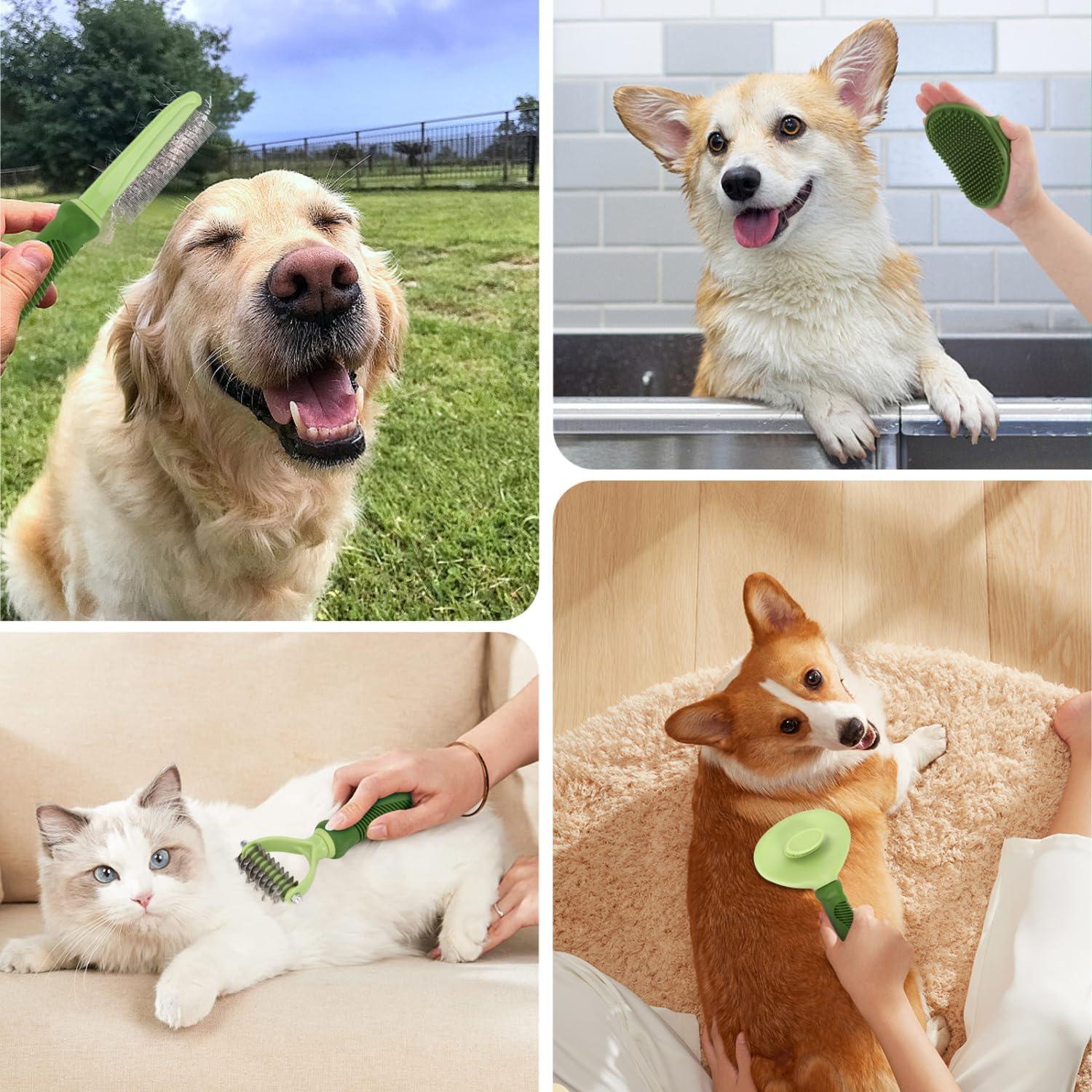 Kit de Aseo para Perros y Gatos Nobleza 6 Piezas Verde