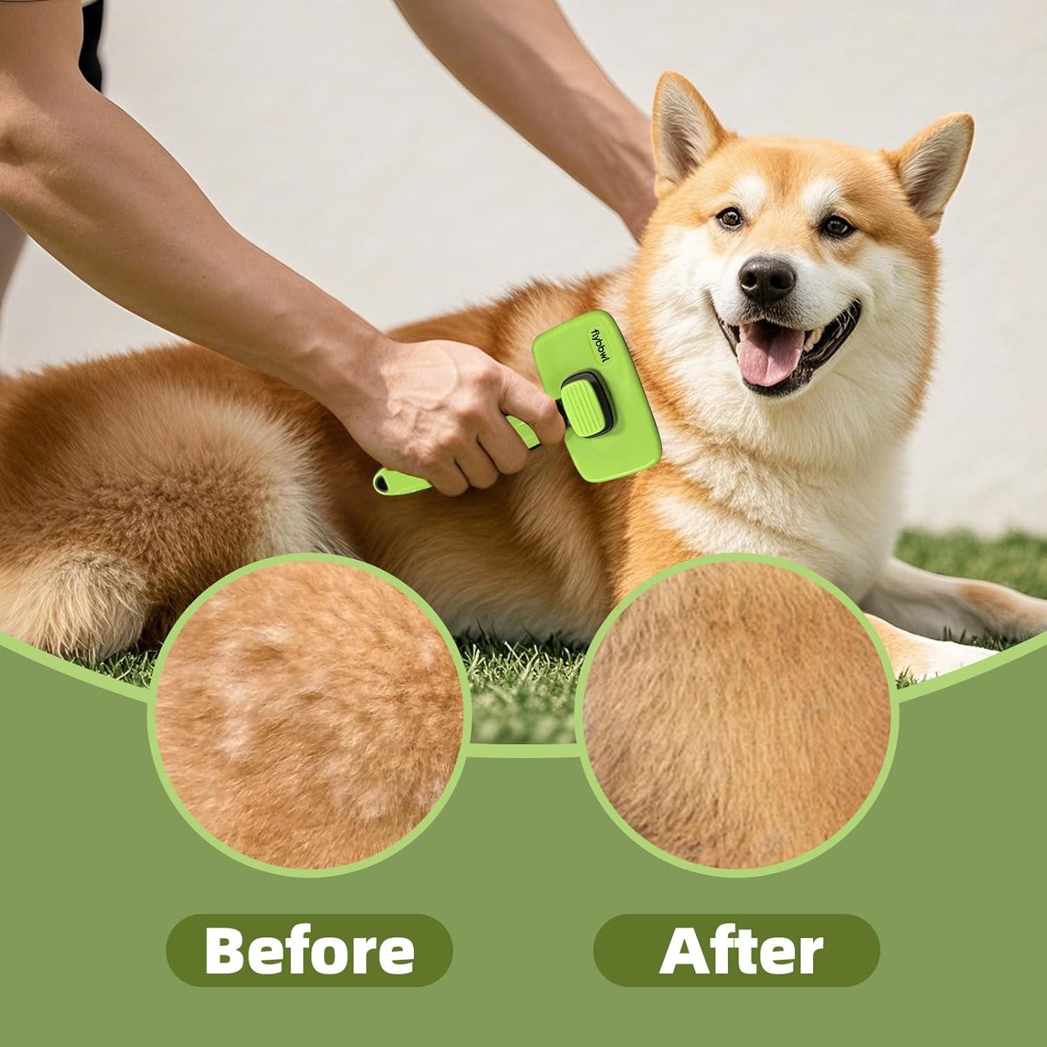 Cepillo Autolimpiante para Mascotas Flybbwl - Pelo Largo y Corto