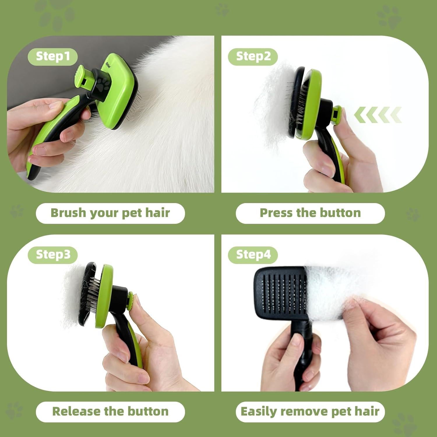 Cepillo Autolimpiante para Mascotas Flybbwl - Pelo Largo y Corto