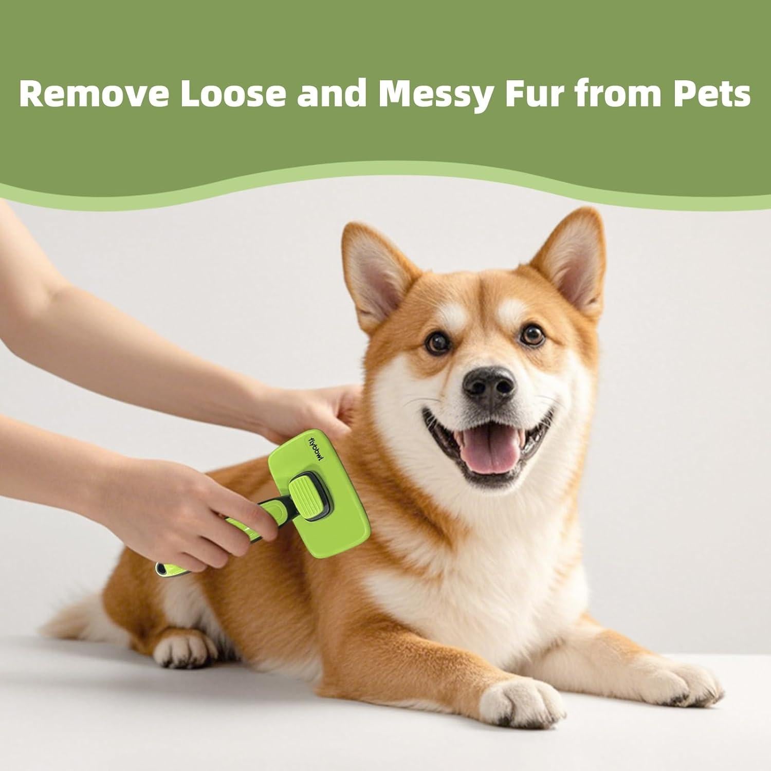 Cepillo Autolimpiante para Mascotas Flybbwl - Pelo Largo y Corto