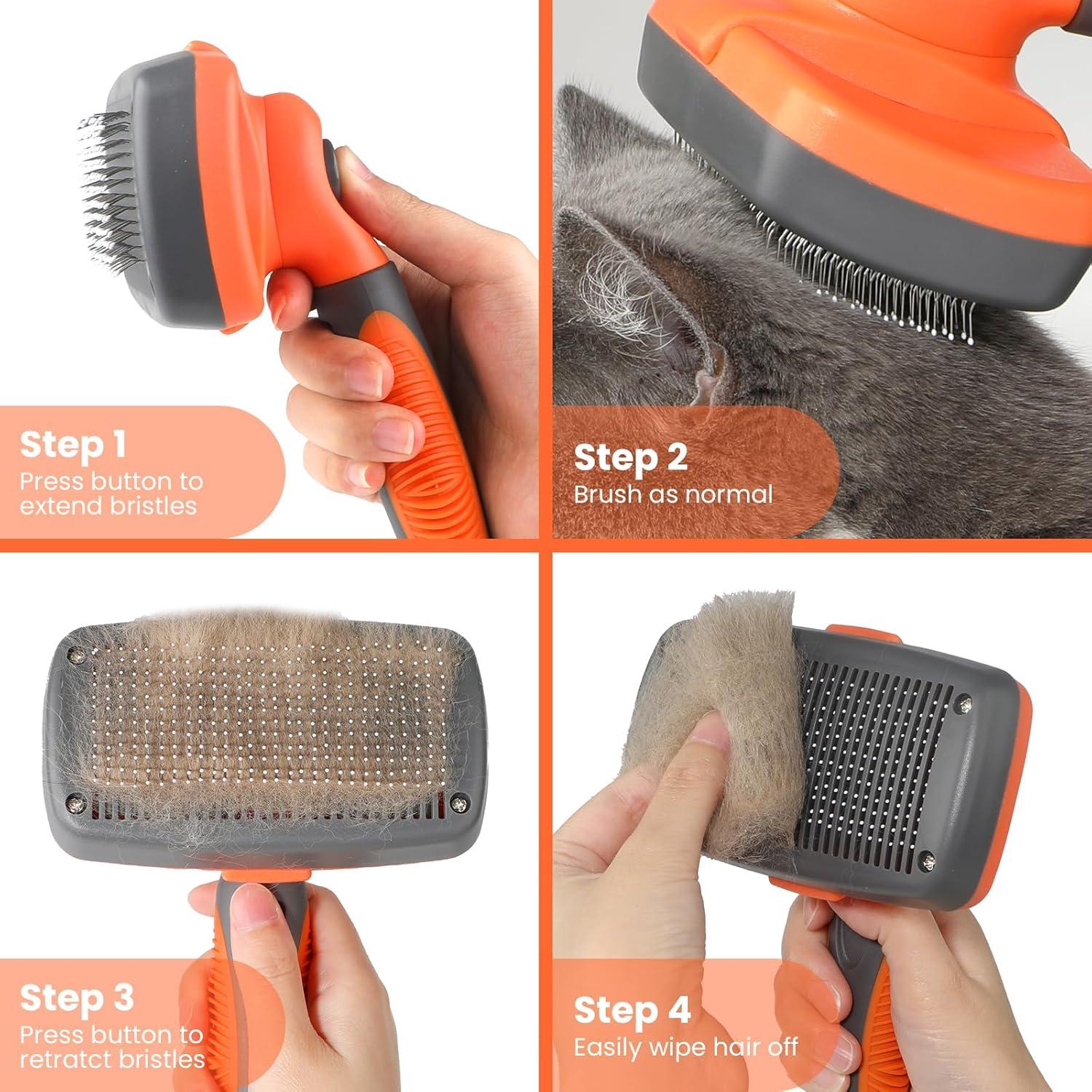 Cepillo Autolimpiante LION TAMER para Perros y Gatos Grande