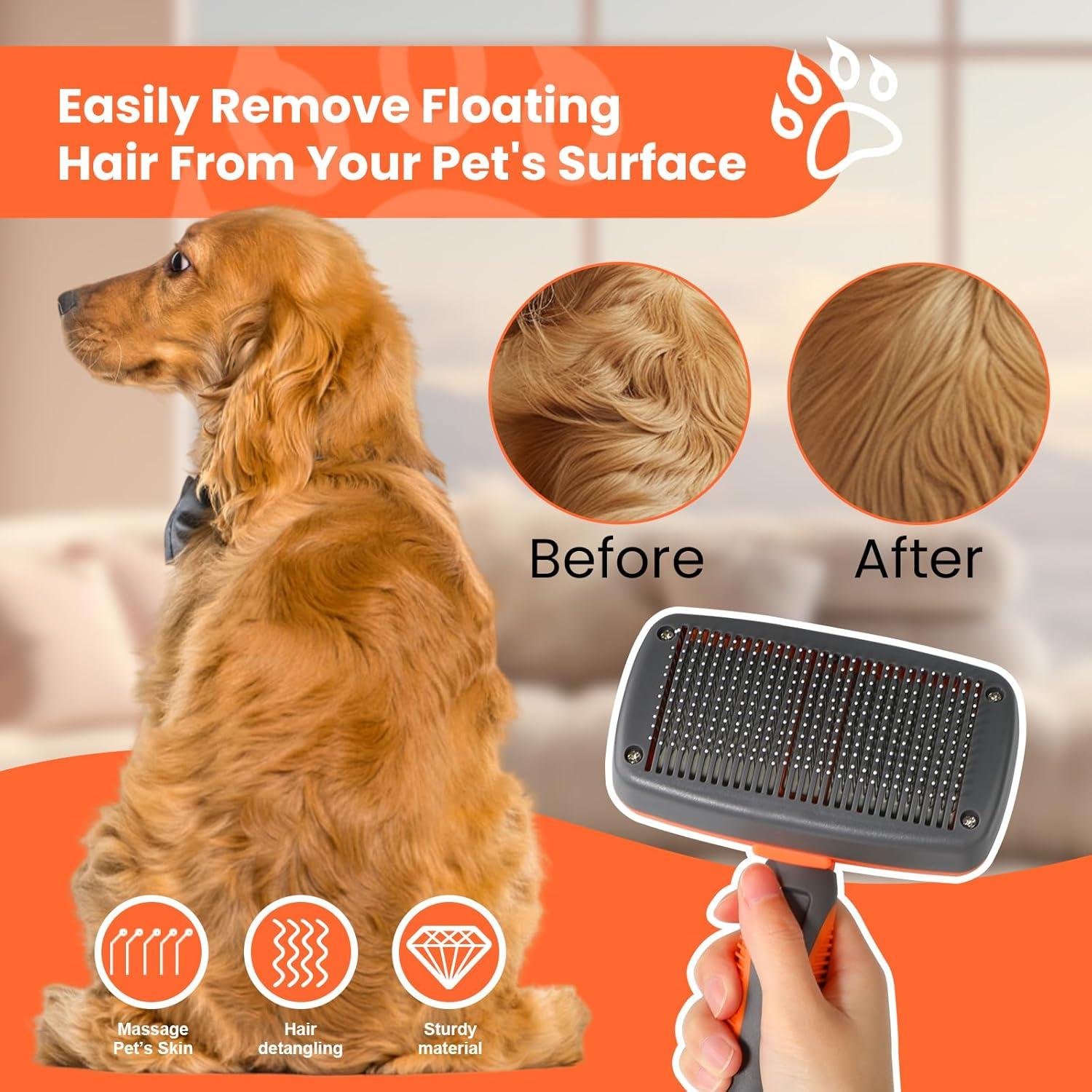 Cepillo Autolimpiante LION TAMER para Perros y Gatos Grande