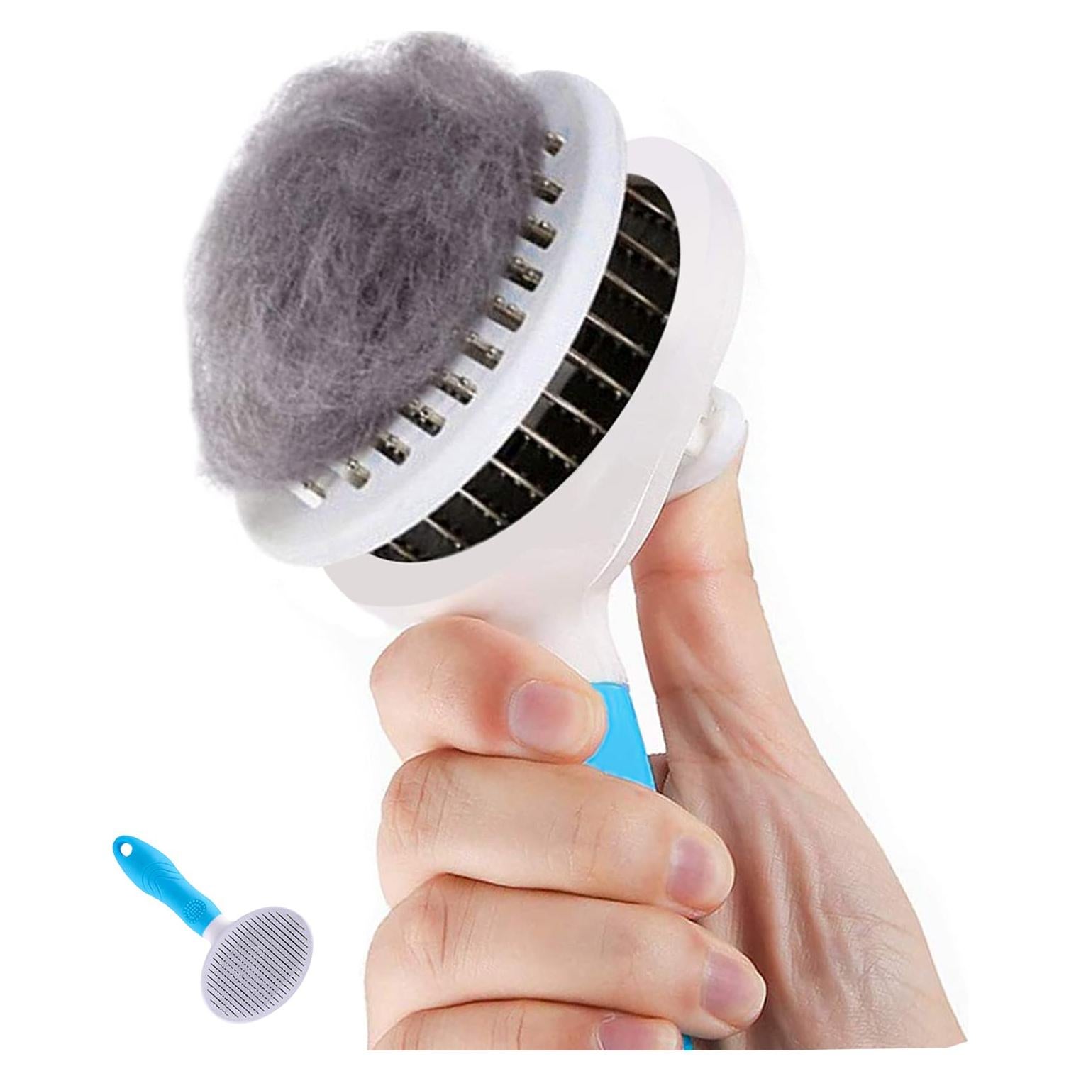 Cepillo Slicker Autolimpiante eMMiuss para Gatos y Perros