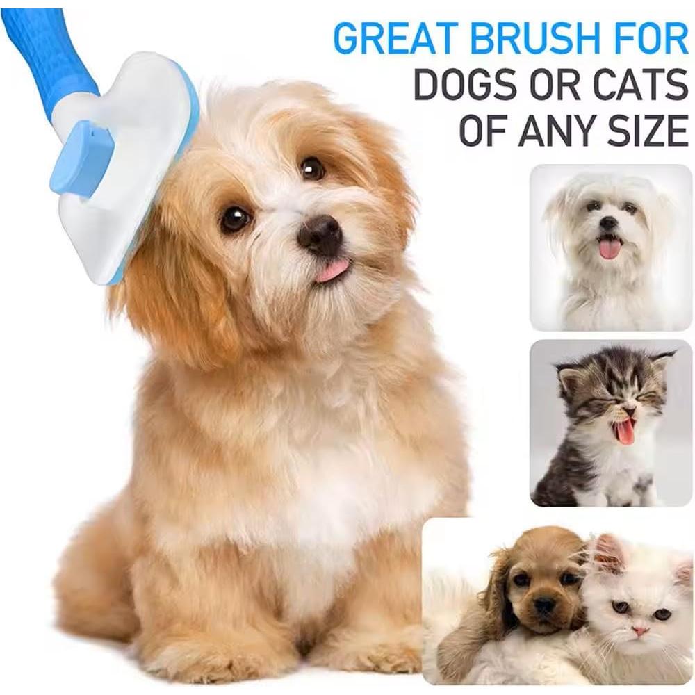 Cepillo Autolimpiante para Mascotas Yiwu - Azul, 19x10.5cm