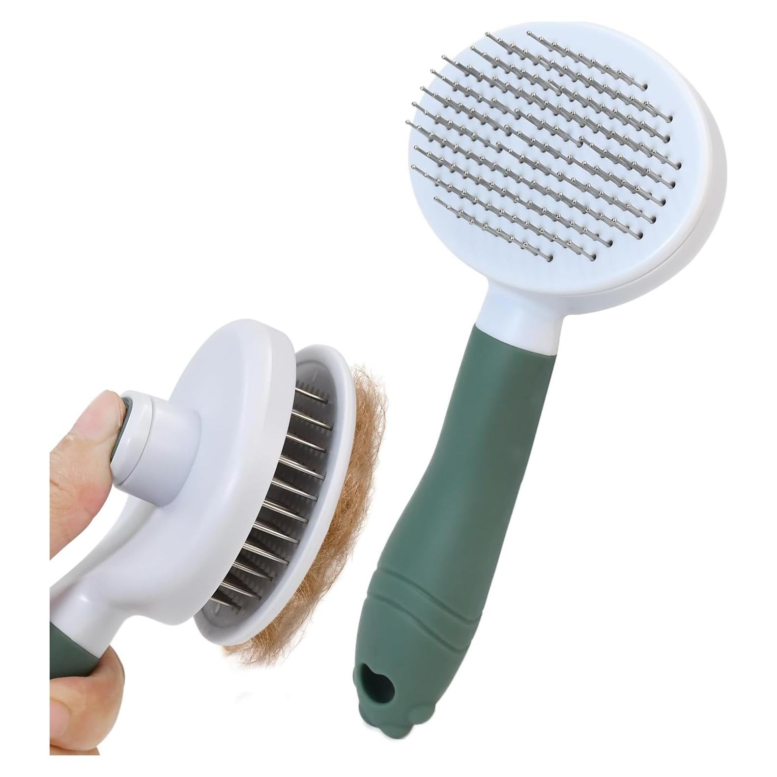 Cepillo Autolimpiante para Mascotas IPTPAS Verde - Aseo Perros y Gatos