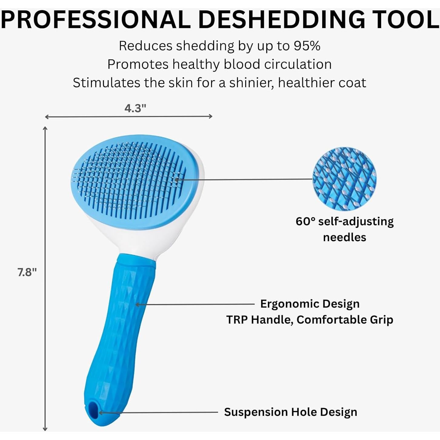 Cepillo Autolimpiante AIXIN para Gatos y Perros - 20cm