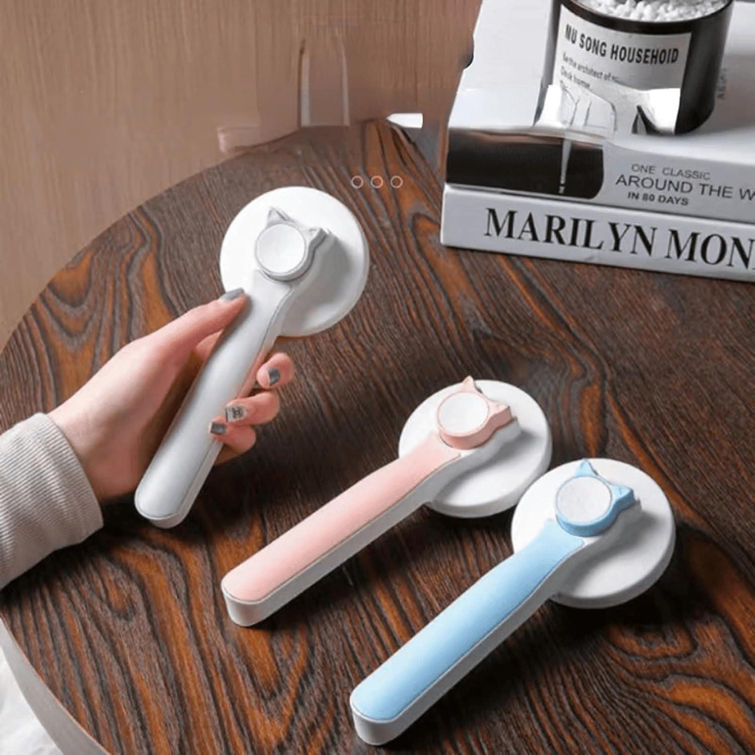 Cepillo Slicker Autolimpiante Falnatco para Gatos y Perros Azul