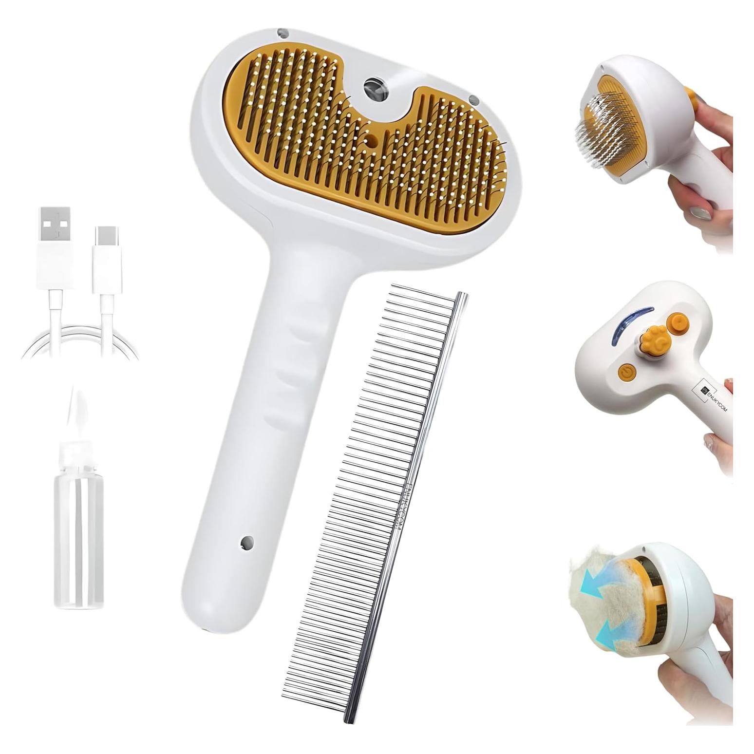 Cepillo de Vapor Autolimpiante ENUKYCOM para Mascotas 4 en 1