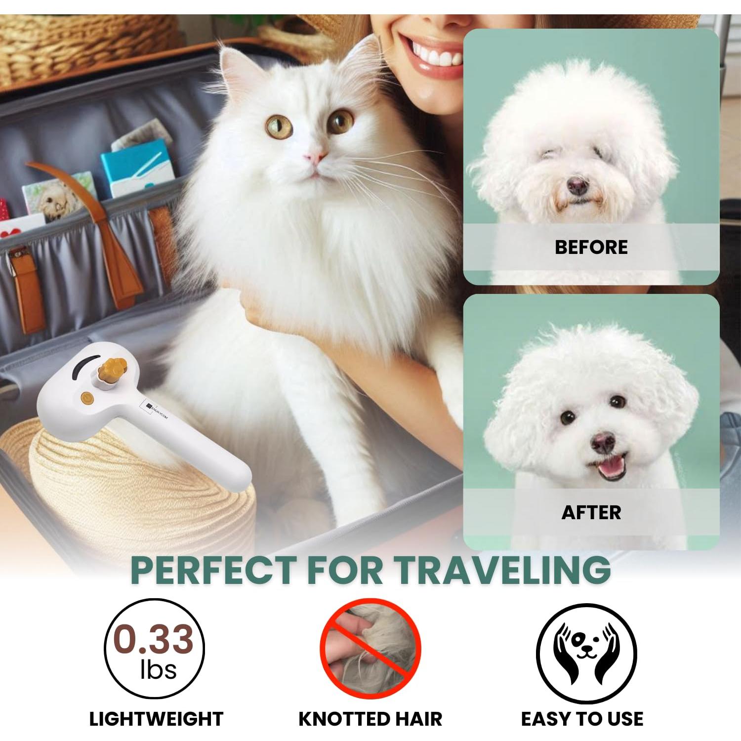 Cepillo de Vapor Autolimpiante ENUKYCOM para Mascotas 4 en 1