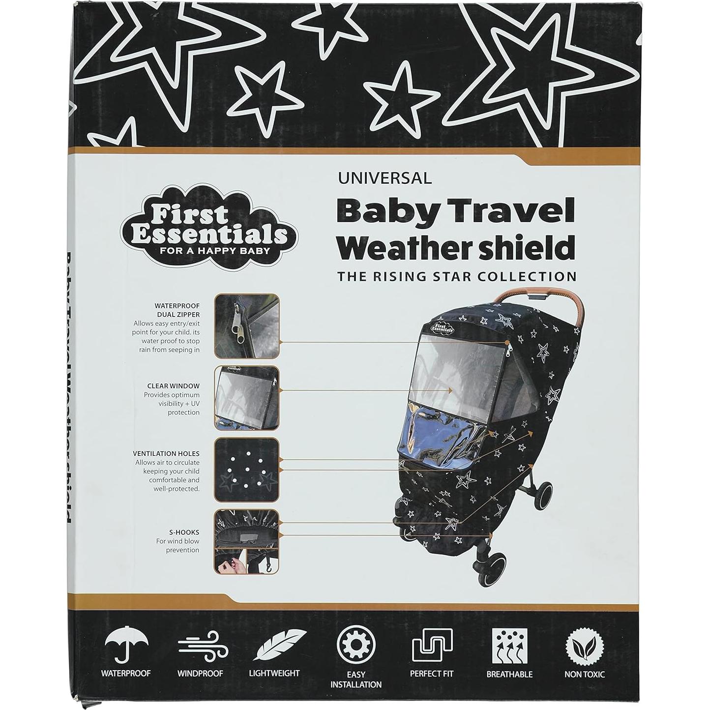 Cubierta de Lluvia Universal First Essentials para Cochecito - Negro