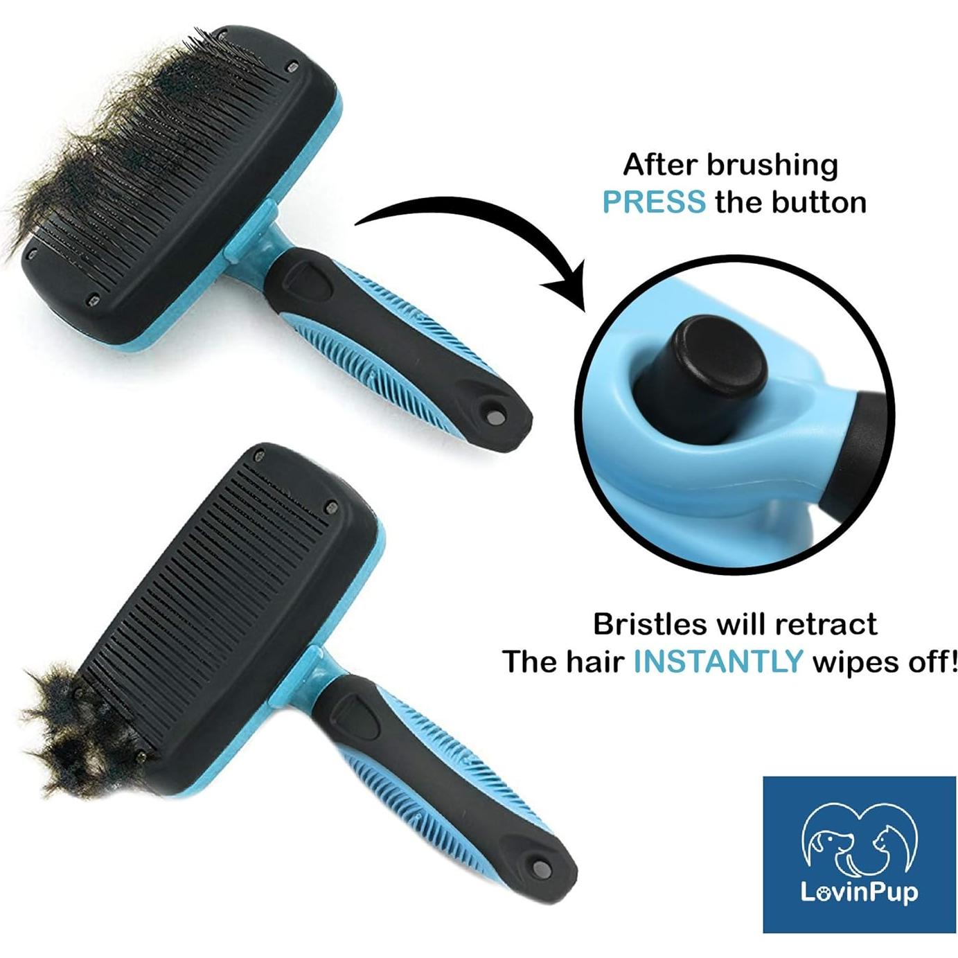 Cepillo Slicker Autolimpiante LovinPup para Perros y Gatos