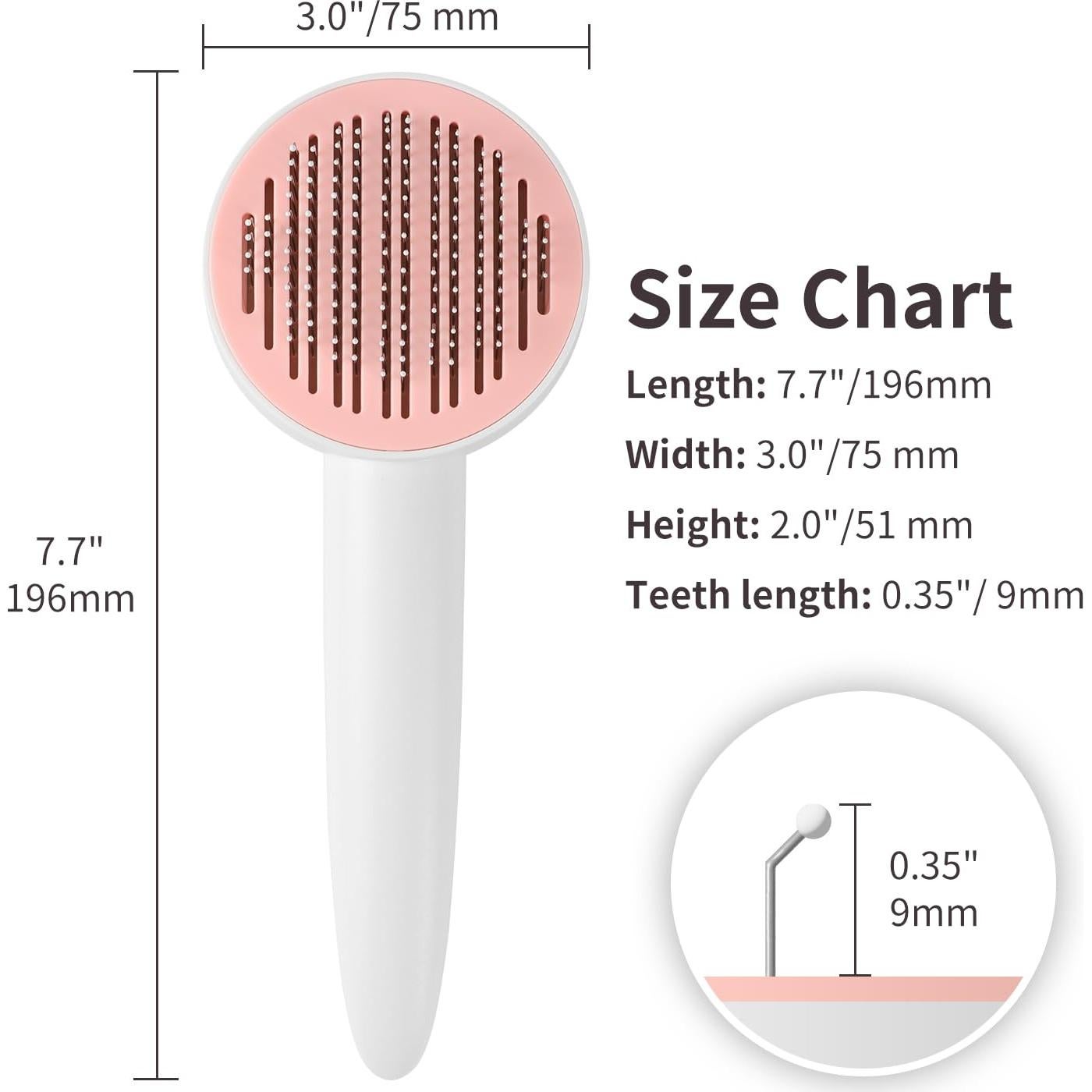 Cepillo Slicker Autolimpiante HYPERSPACE para Gatos y Perros