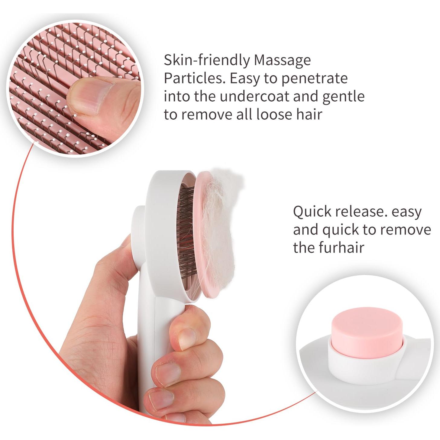 Cepillo Slicker Autolimpiante HYPERSPACE para Gatos y Perros