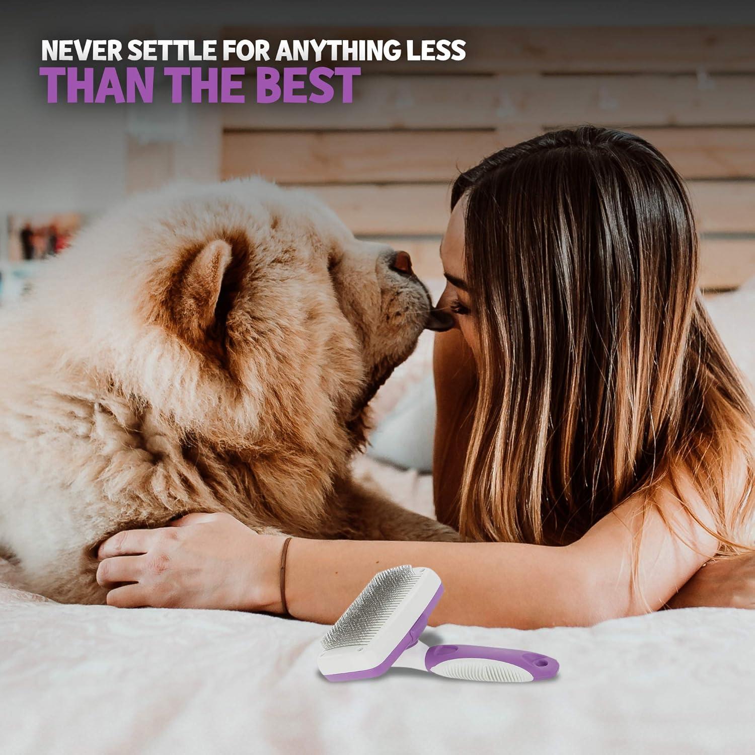 Cepillo Desenredante Autolimpiante Poodle Pet 16.5 cm